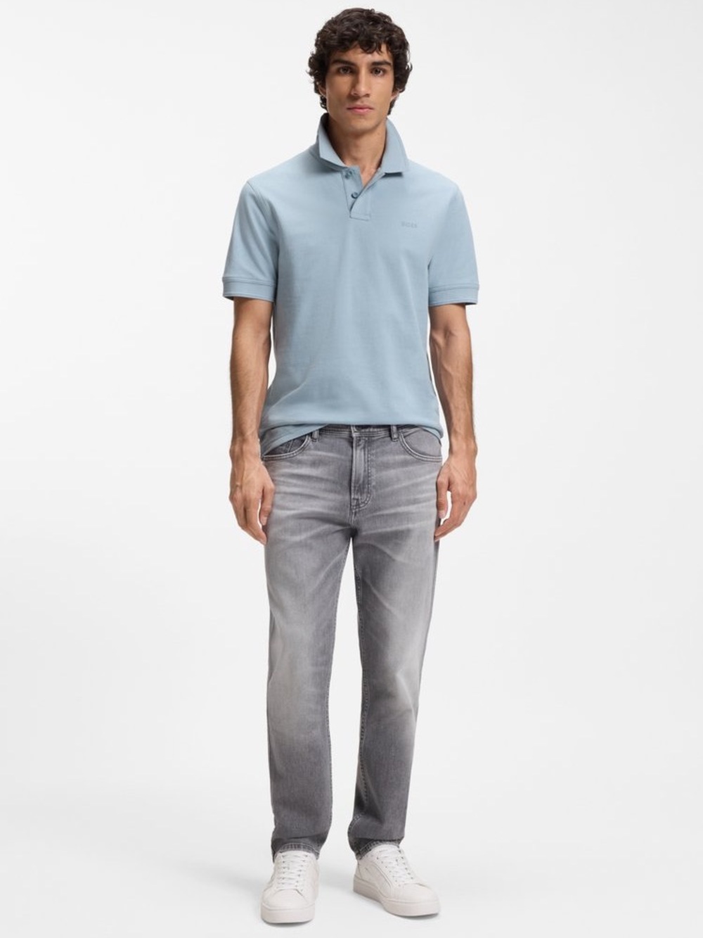 BOSS Hugo Boss Men's Passenger Polo Shirt Light Blue Size M